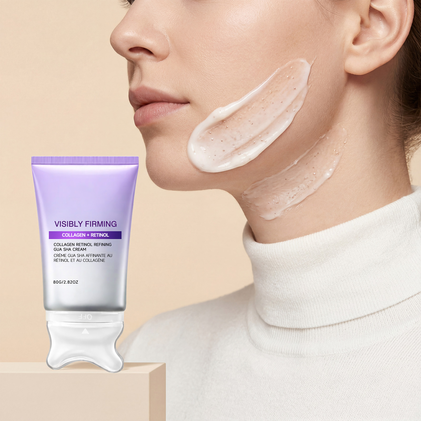 Coenzyme Q10 Cream - Visibly Firming Collagen Retinol Gua Sha