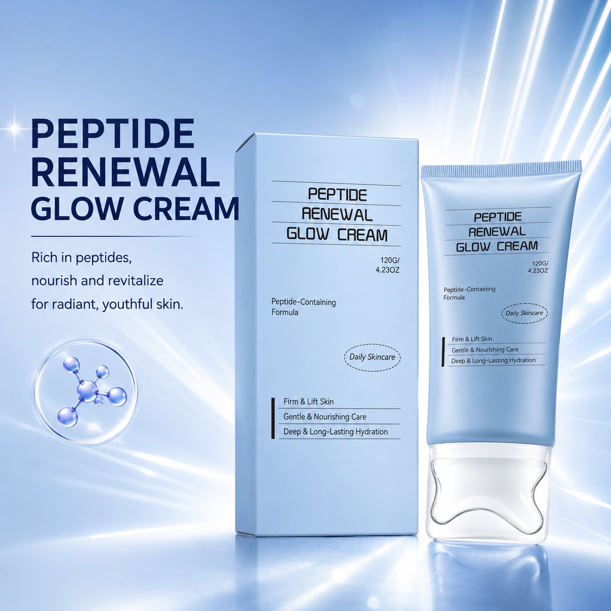 Coenzyme Q10 Cream - PDRN Peptide Face Moisturizer Anti-Aging Glow