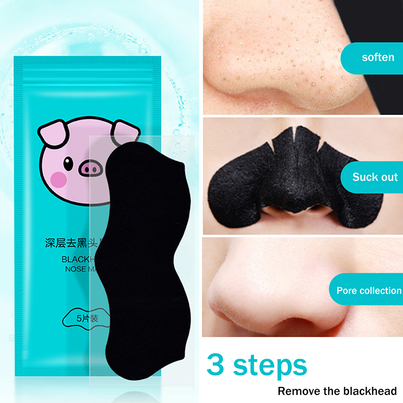5/15/25/50 Pcs Bamboo Charcoal - Charcoal Pore Strip 评论和价格