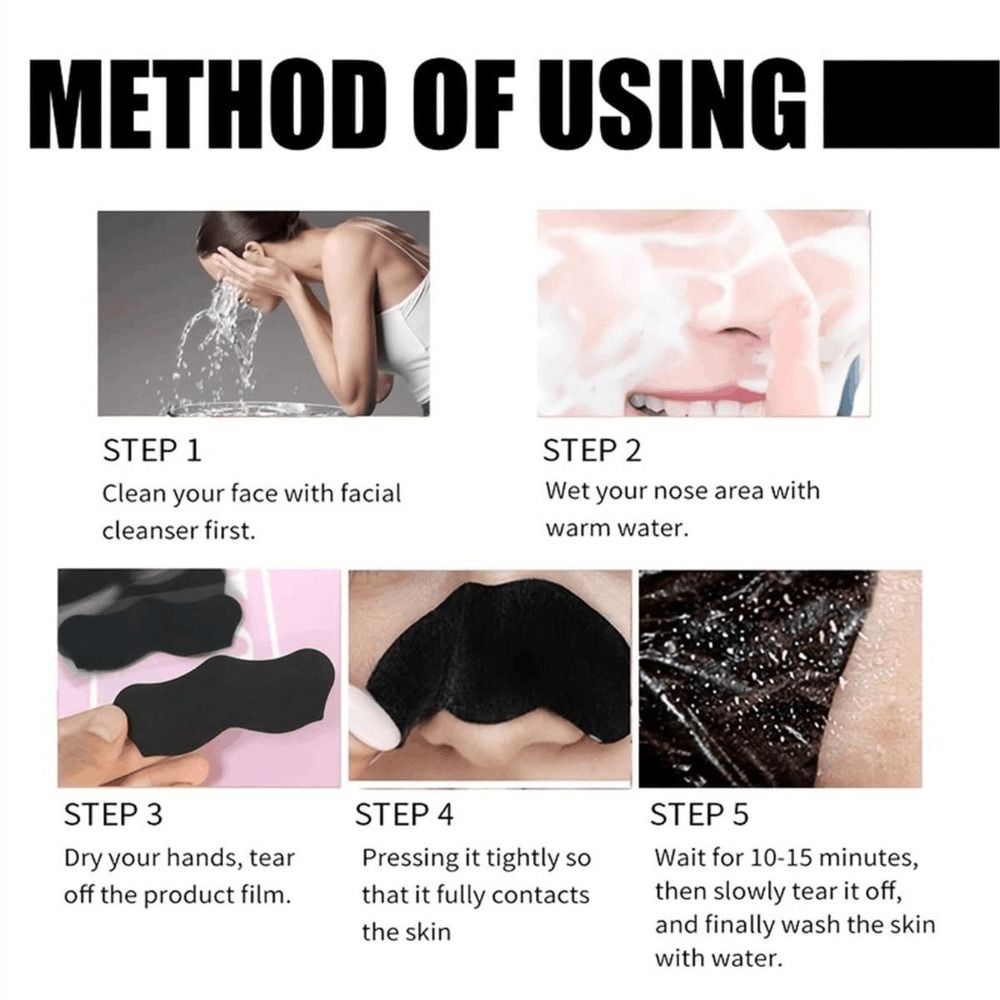10PCS New Deep Cleaning Nose P - Charcoal Pore Strip 评论和价格